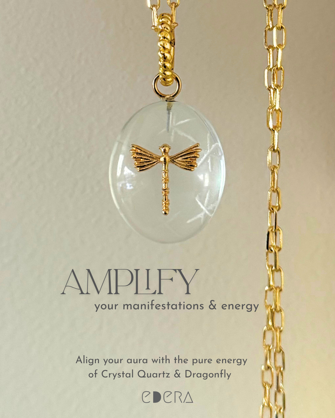 Amala - Crystal Quartz Beam of Light Pendant