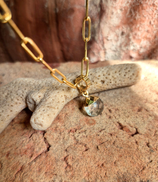 birthstone april necklace