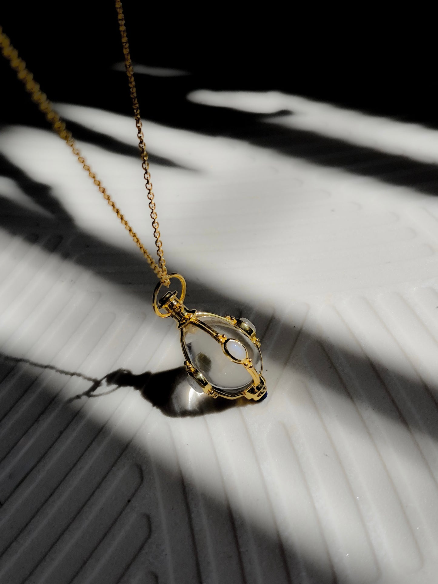 moonstone quartz pendant