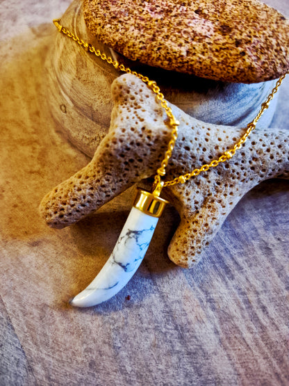ZEN - The Howlite Horn Pendant