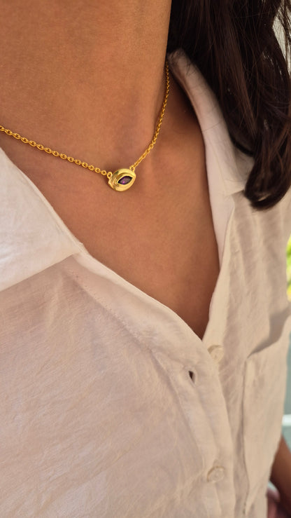 Nazar - Amethyst Evil Eye Necklace