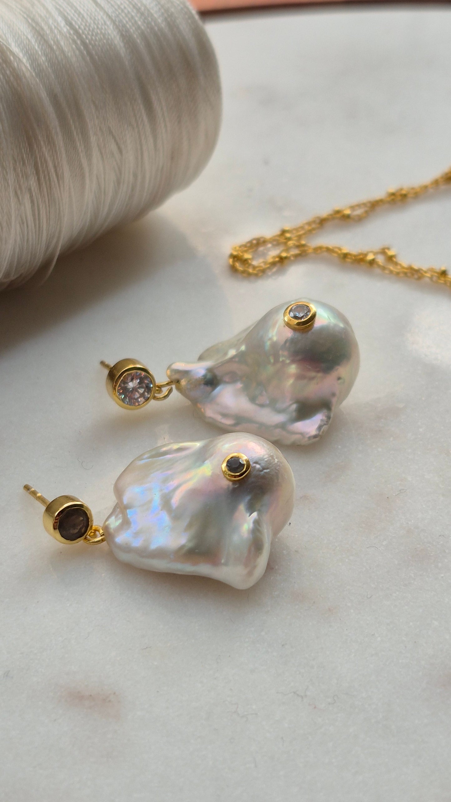 Wabi Sabi - Baroque Pearl Earrings