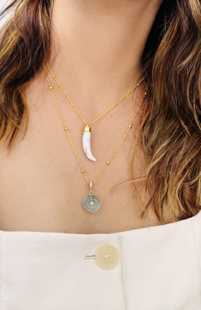 ZEN - The Howlite Horn Pendant