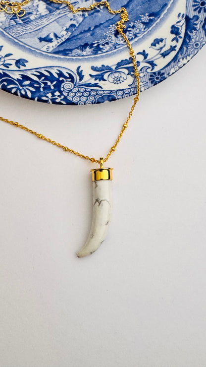 ZEN - The Howlite Horn Pendant