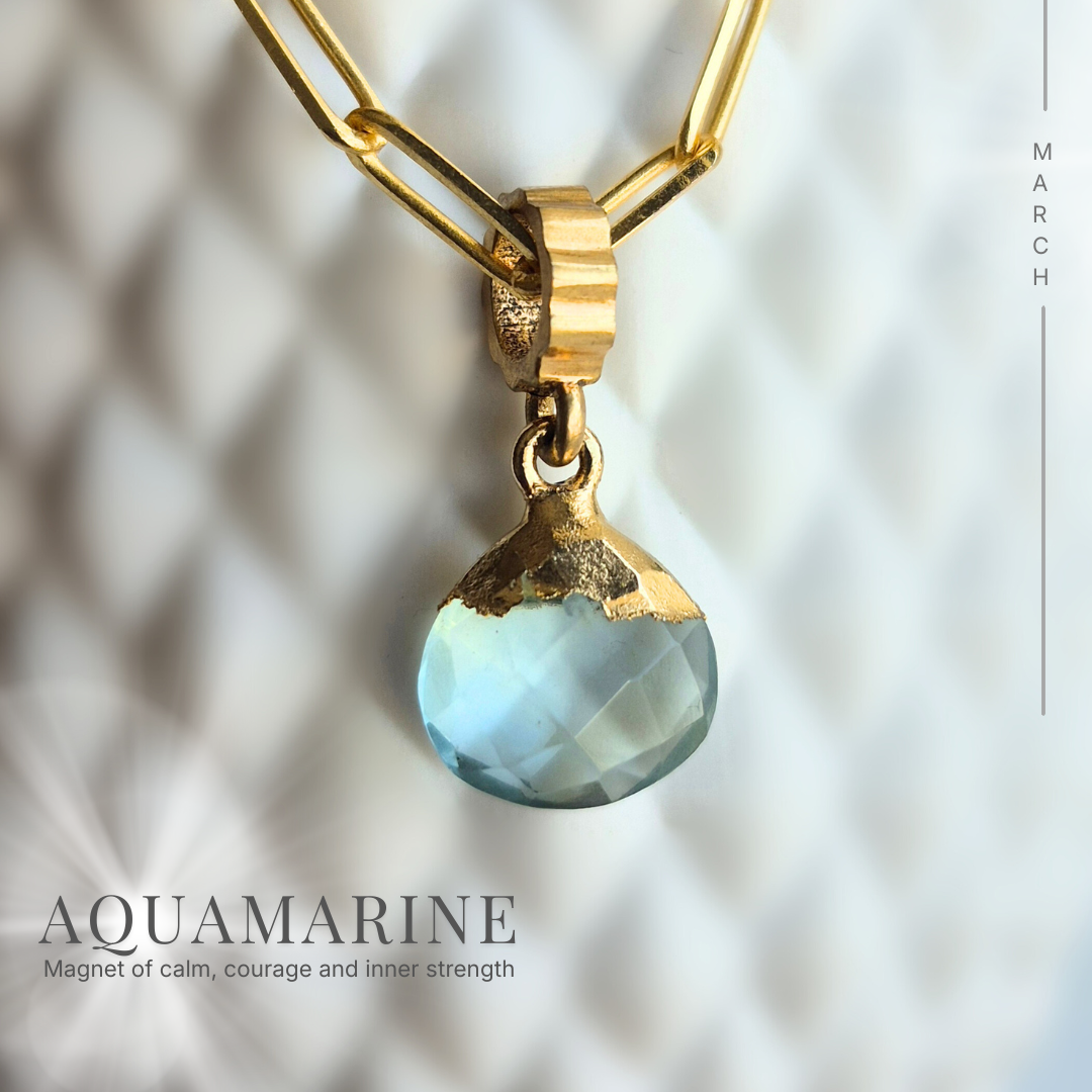 aquamarine pendant necklace