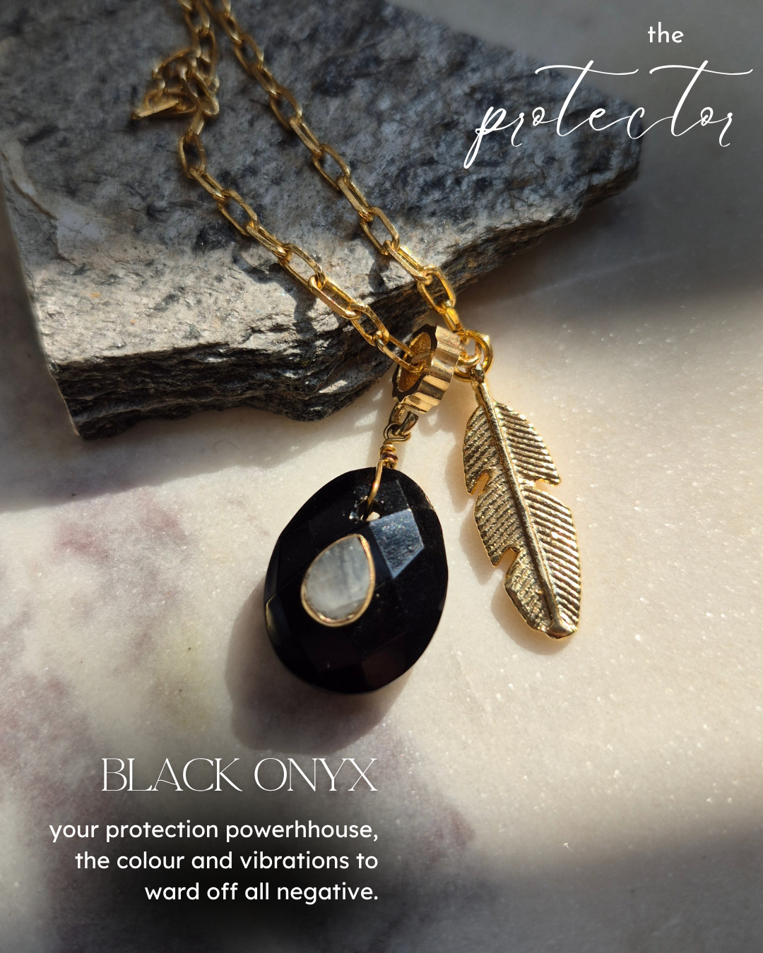 black onyx pendant