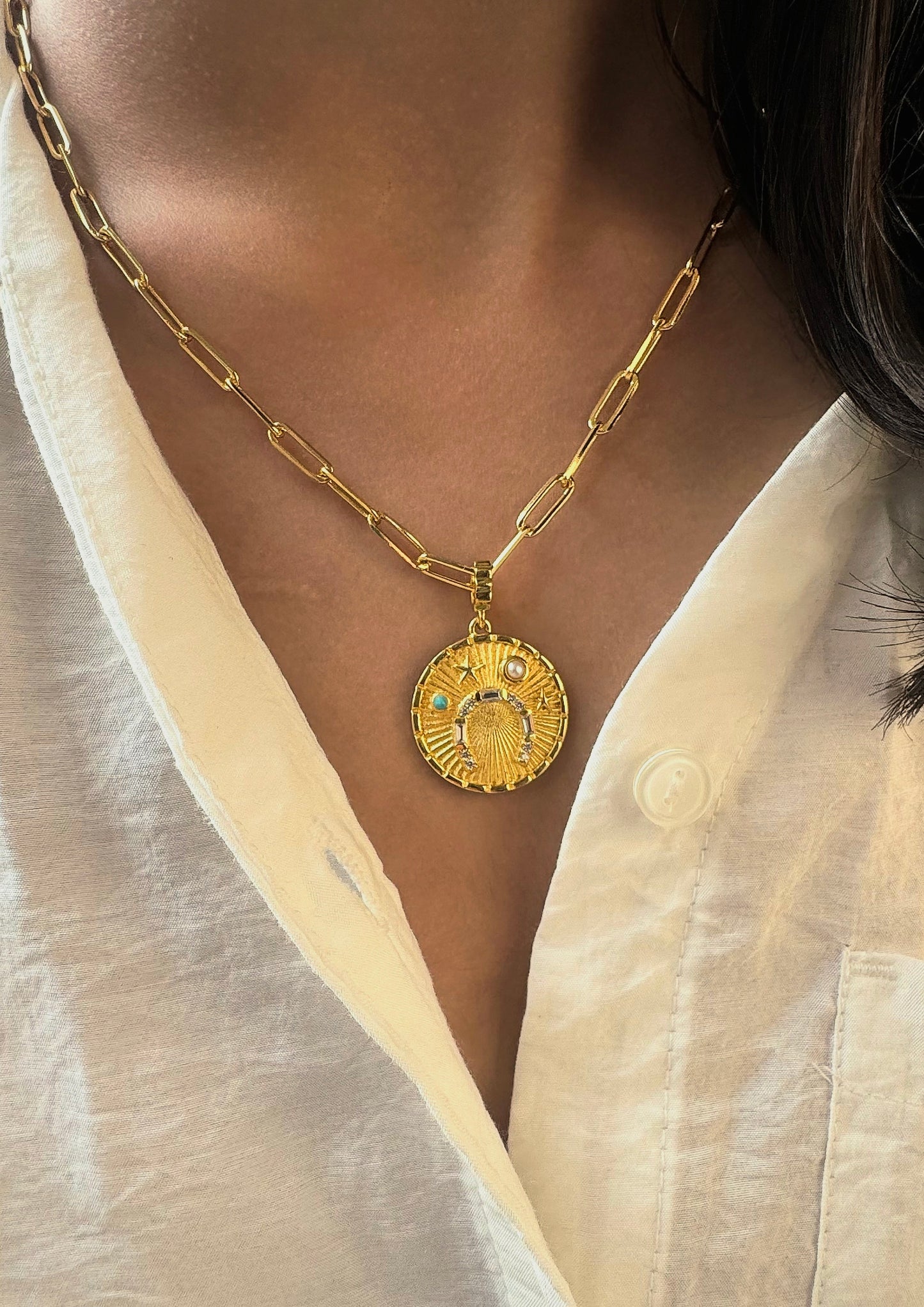 cosmic horse shoe necklace