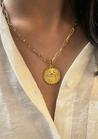 cosmic horse shoe necklace