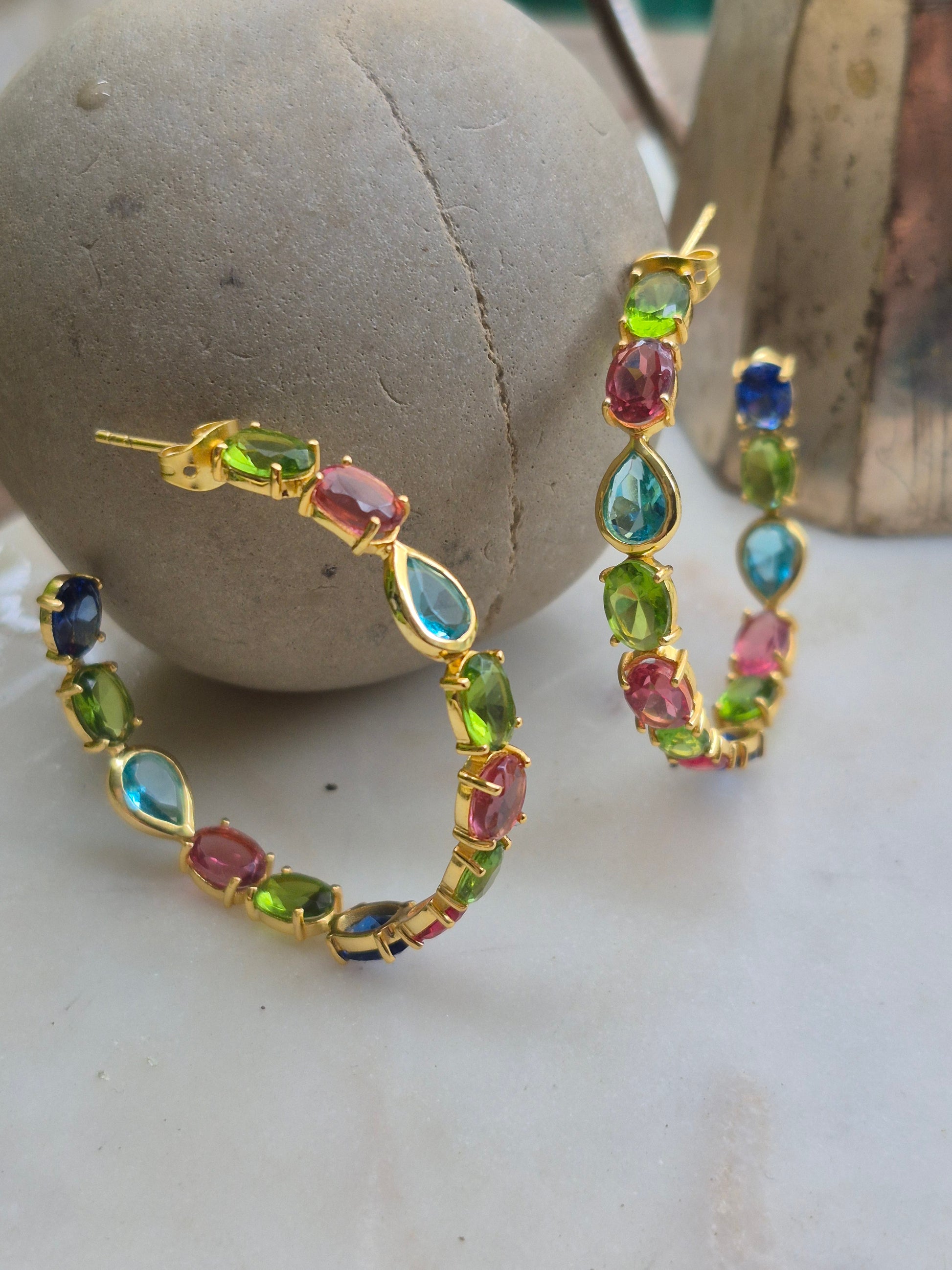 gemstone hoops