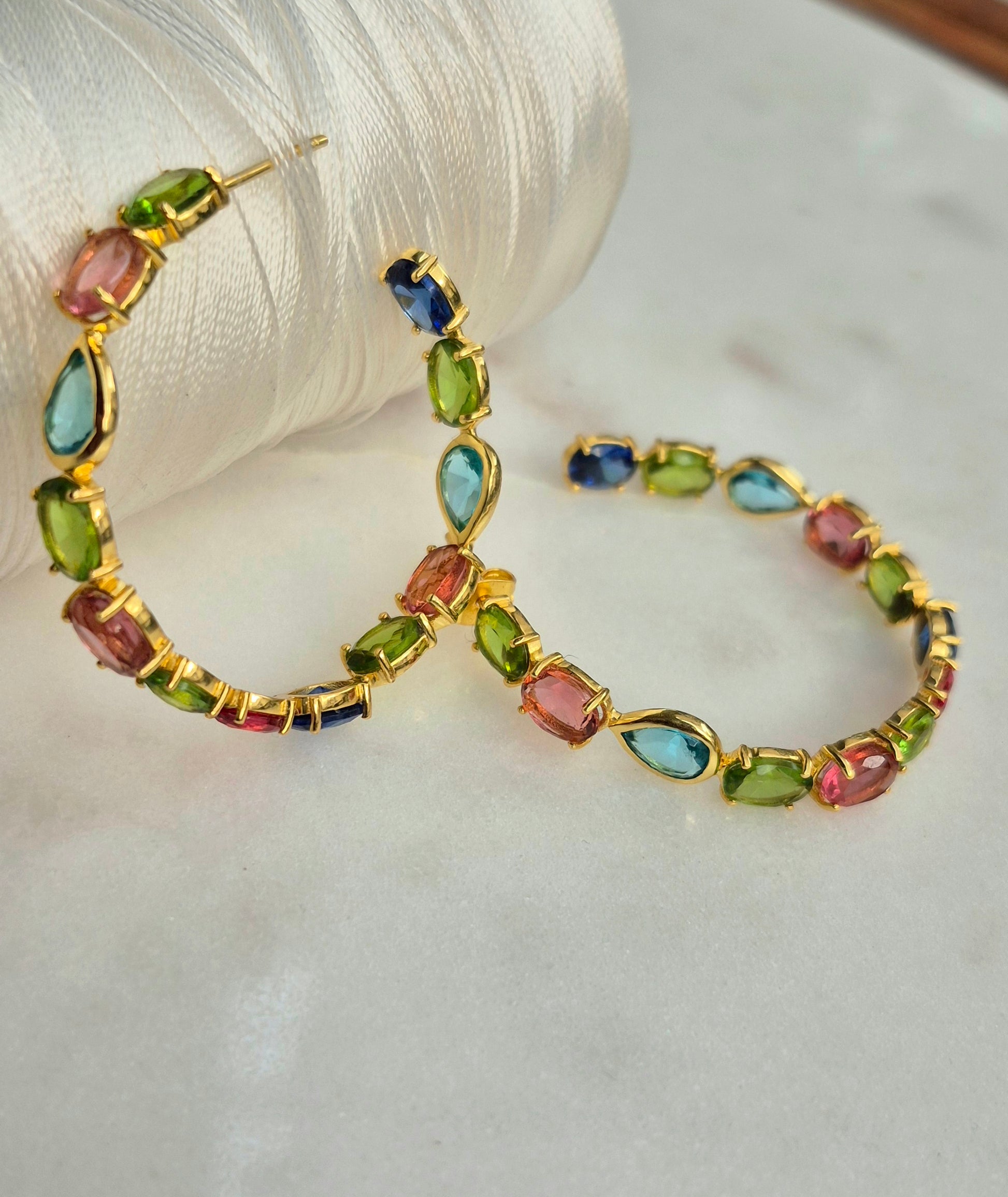 gemstone hoops