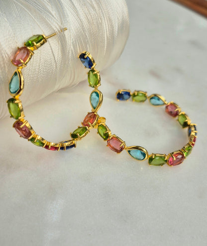 gemstone hoops