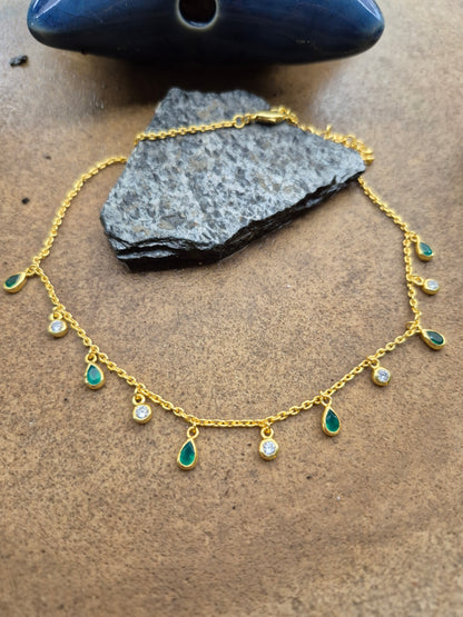 green onyx choker
