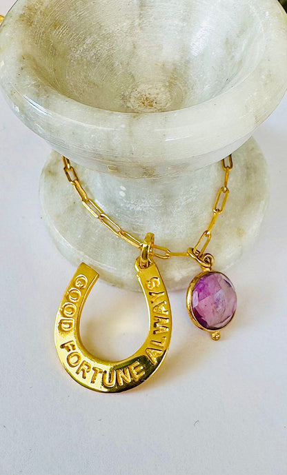 good luck horse shoe necklace