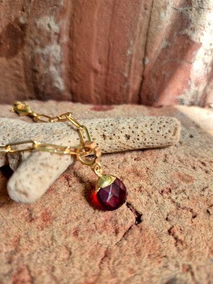 January birthstone necklace