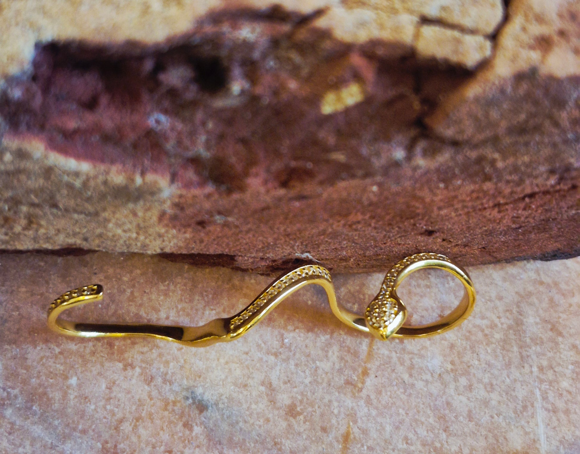 multi finger snake ring