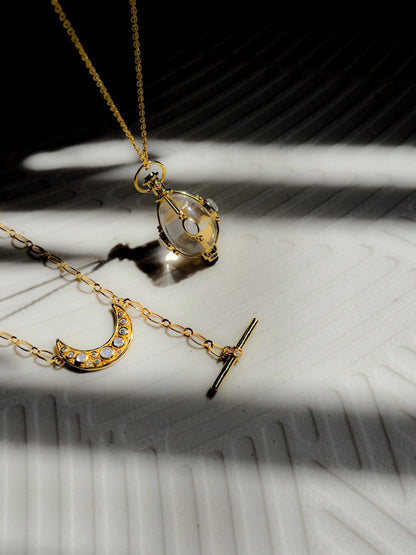 moonstone moon pendant